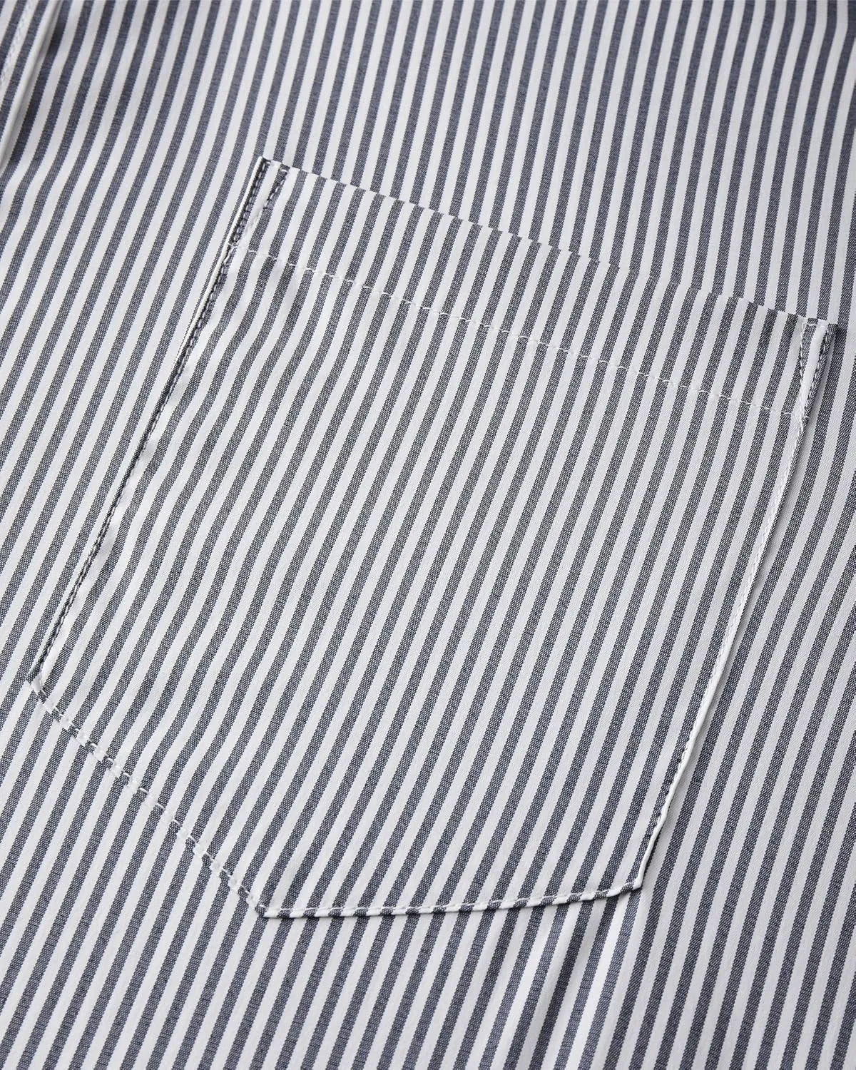 Alimens & Gentle Men's Cotton Stripe Button Down Shirts Long Sleeve Regular Fit Dress Shirts