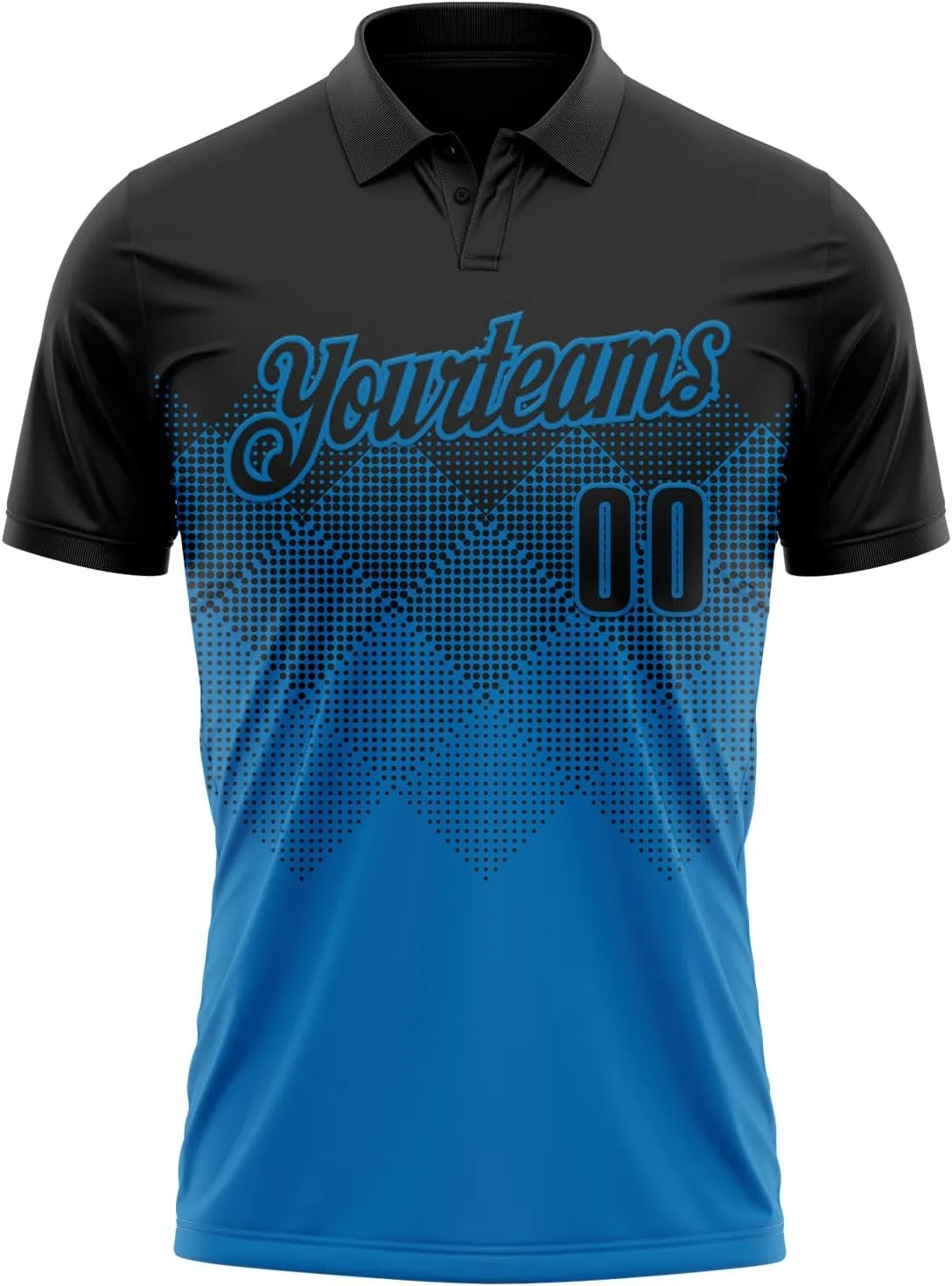 Custom Gradient Golf Polo Shirts Short Sleeve Bowling Dart Tennis Jersey Top Design Men Women Youth Work Business Tee