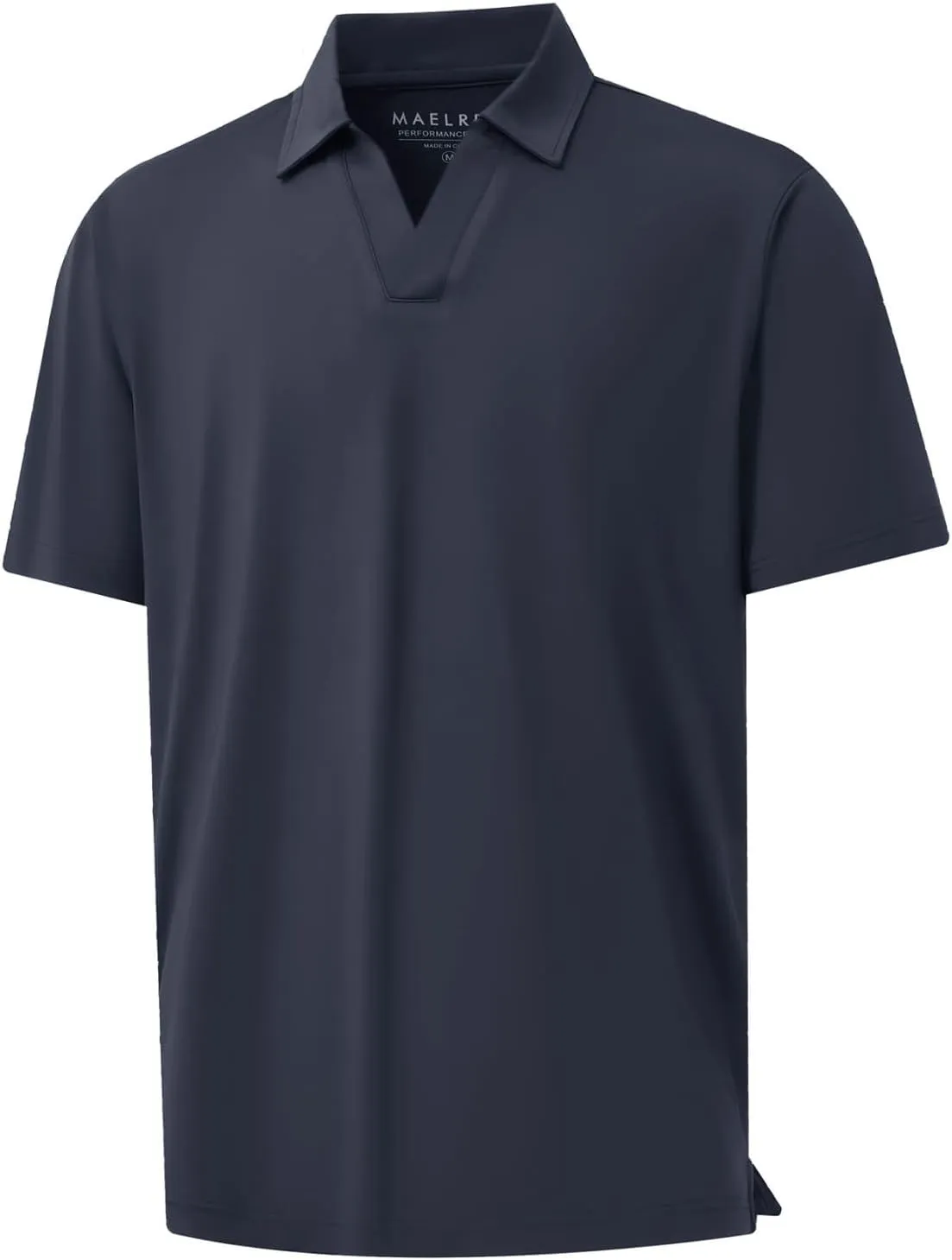 M MAELREG V Neck Polo Shirts for Men Performance Casual Moisture Wicking Mens Golf Polo Shirts Short Sleeve with Collar