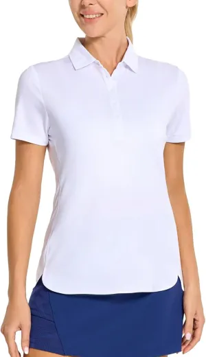 M MAELREG Womens Golf Shirt Short Sleeve 5 Buttons Quick Dry Casual Solid Moisture Wicking Tennis Polo Shirts for Women