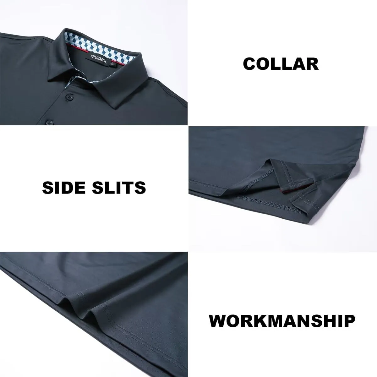Mens Golf Shirts Dry Fit Short Sleeve Casual Performance Solid Collared Polo Shirts for Men